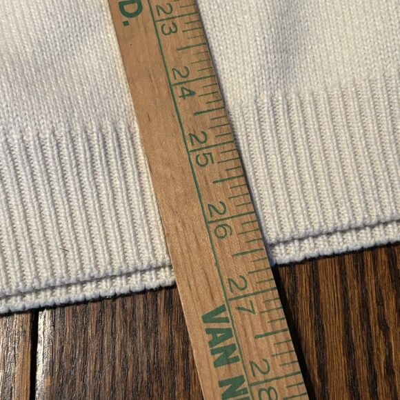 Brooks Brothers Sweater Men's L Cream/Green Argyle V Neck Golf Cotton Cashmere - Picture 10 of 11